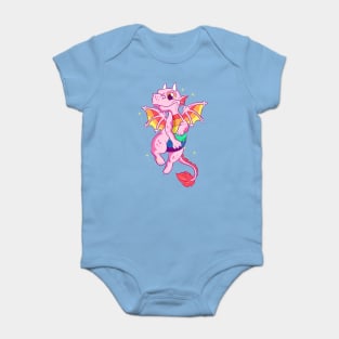 Gay Rainbow Dragon Equality Pride Funny Gift Baby Bodysuit